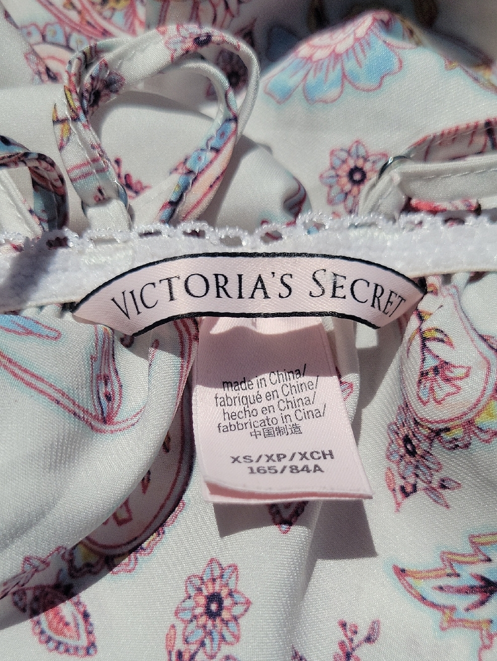 Victoria's Secret White and Pink Lace Chemise Nightgown Slip Dress SZ XS - Picture 2 of 16
